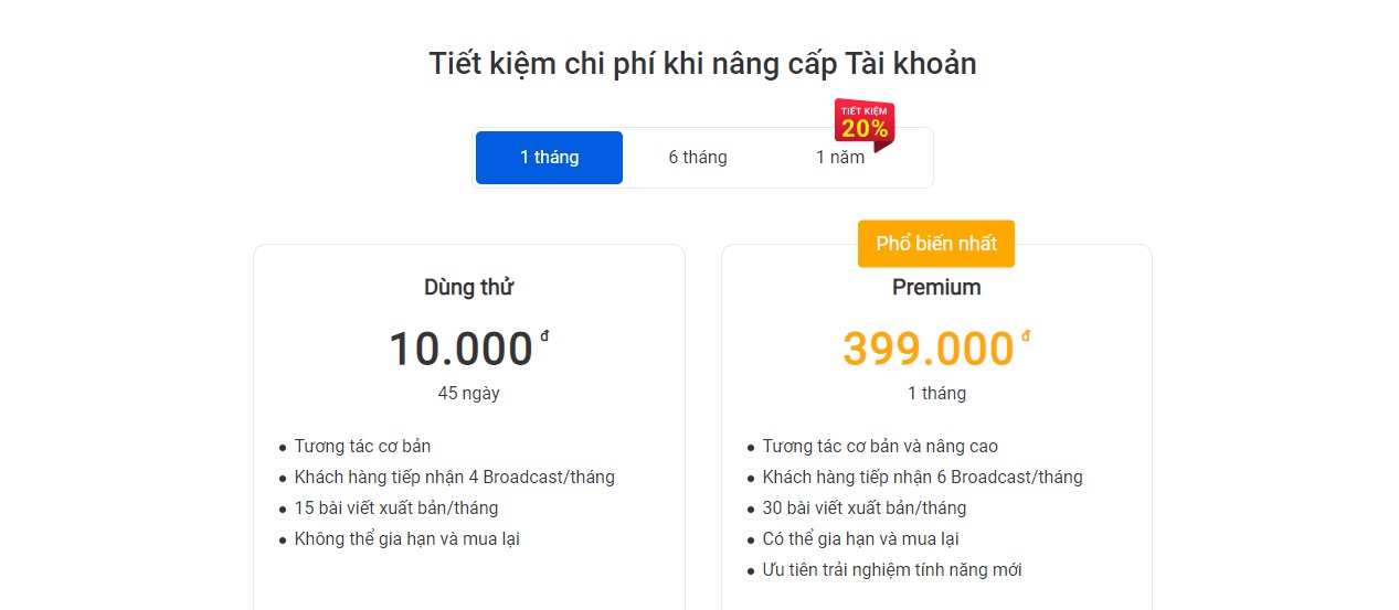 Chính sách mới của Zalo