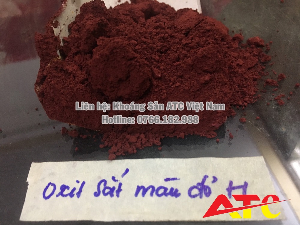 Bột m&agrave;u oxit sắt đỏ n&acirc;u (Red H101)