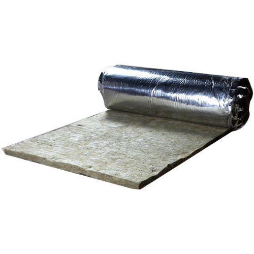 Bông khoáng Rockwool dạng cuộn có bạc