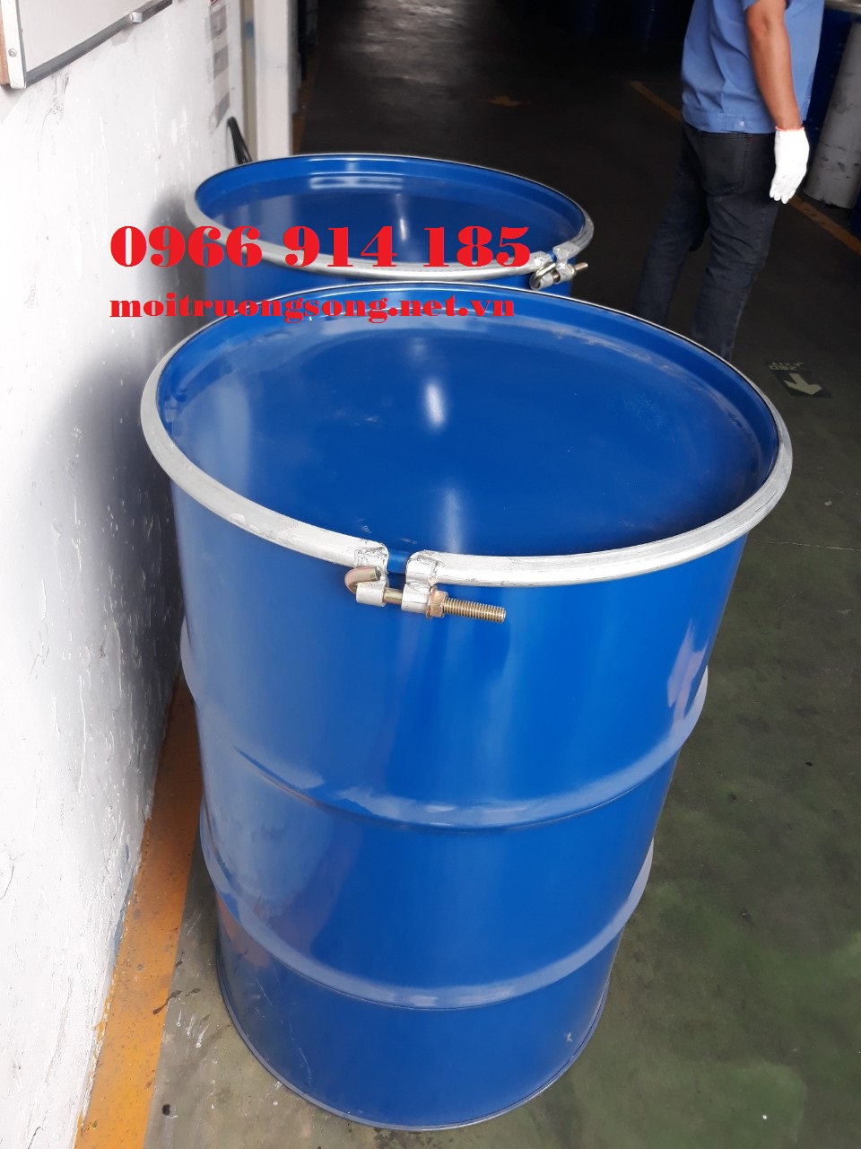 Thùng phuy sắt 220 lít nắp rời tráng men thực phẩm epoxy MKC