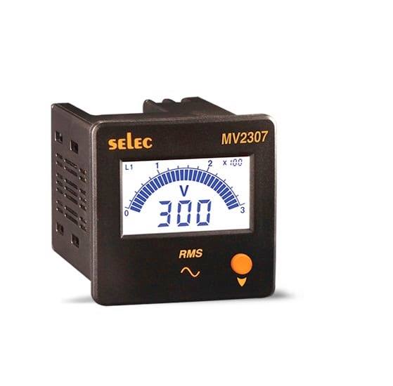 Đồng hồ đo điện &aacute;p 3 pha MV2307- Selec- Đồng hồ tủ điện dạng số hiển thị Led