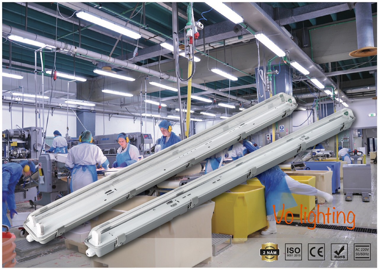 M&aacute;ng đ&egrave;n LED chống ẩm đ&ocirc;i 1200 mm Vo Lighting