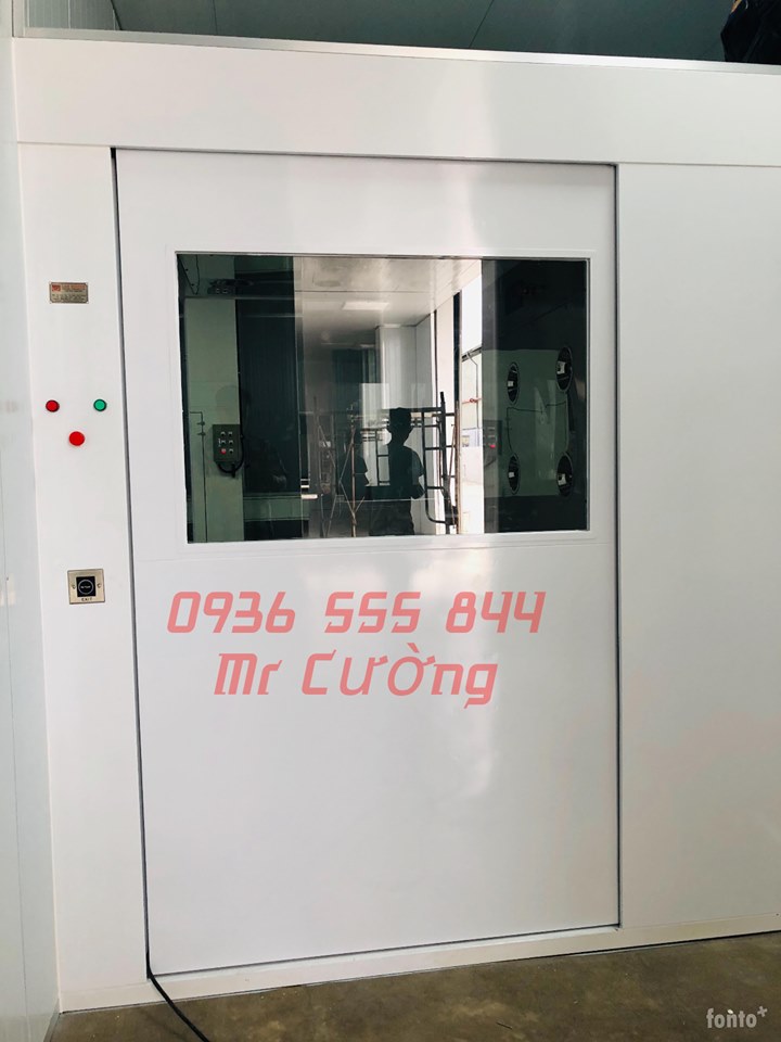Air shower cửa trượt tự động (1 c&aacute;nh)