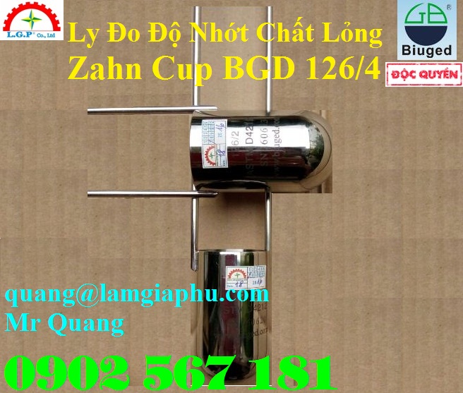 Đại l&yacute; Biuged cốc đo độ nhớt Zahn Cup BGD 125/4P