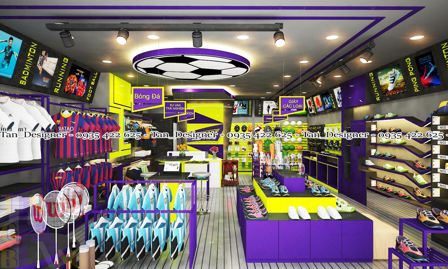 Thiết kế thi c&ocirc;ng shop dụng cụ thể thao YOUSPORT