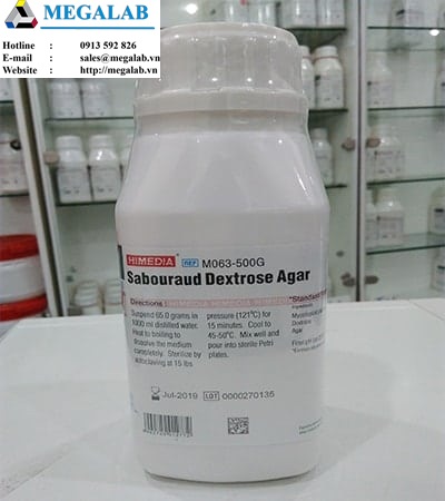 Sabouraud Dextrose Agar | Code: M063-500g | H&atilde;ng sản xuất: Himedia - Ấn Độ