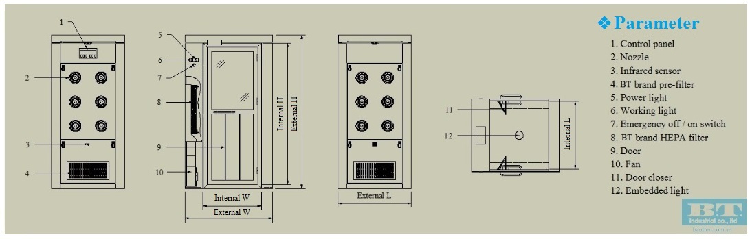 Buồng thổi bụi- General Air Shower