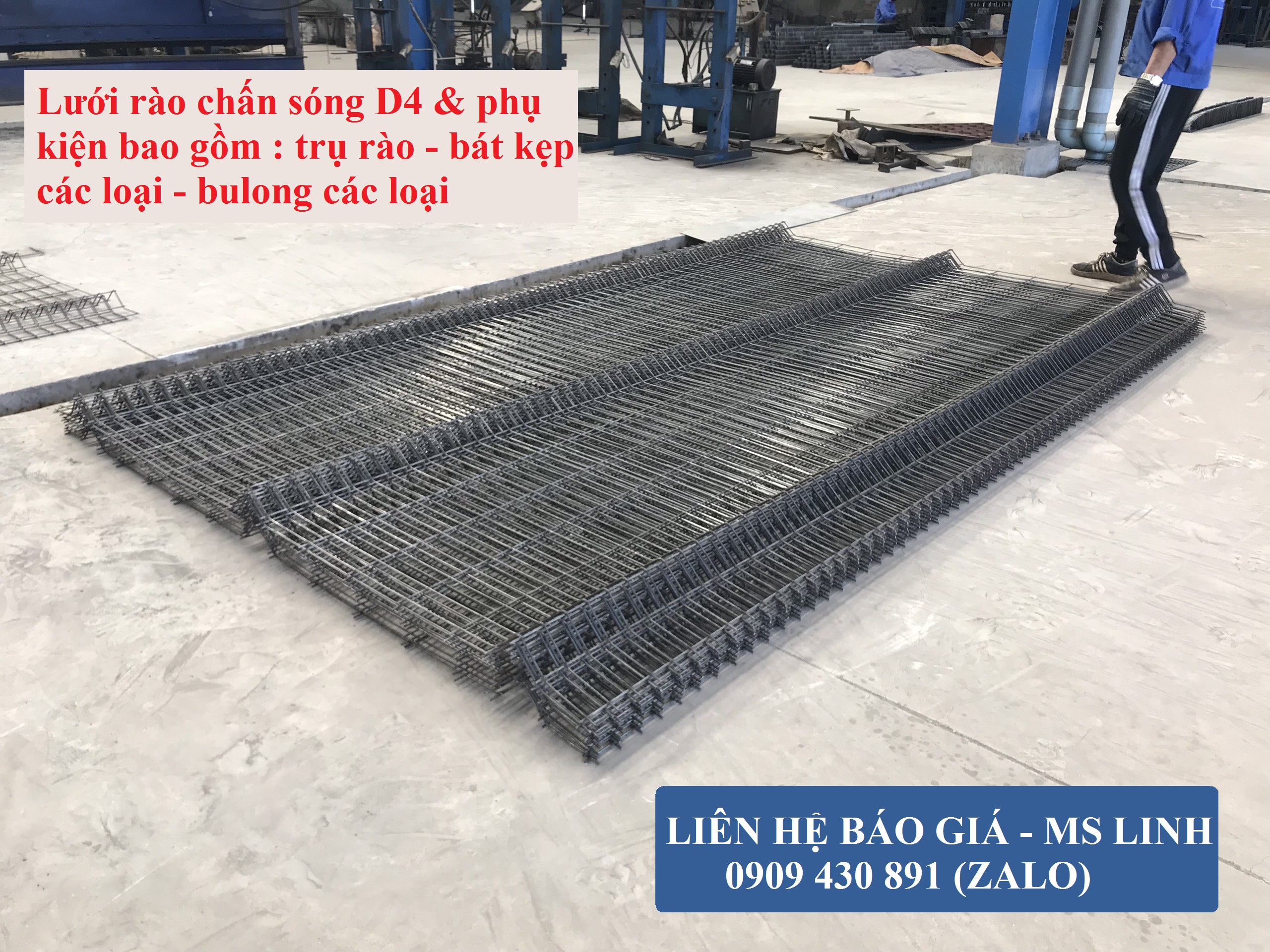 Lưới th&eacute;p h&agrave;n- h&agrave;ng r&agrave;o chấn s&oacute;ng