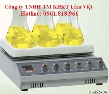 M&aacute;y khuấy từ gia nhiệt nhiều vị tr&iacute;