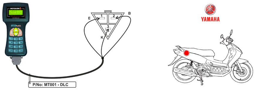 Kết nối đọc xóa lỗi xe Yamaha