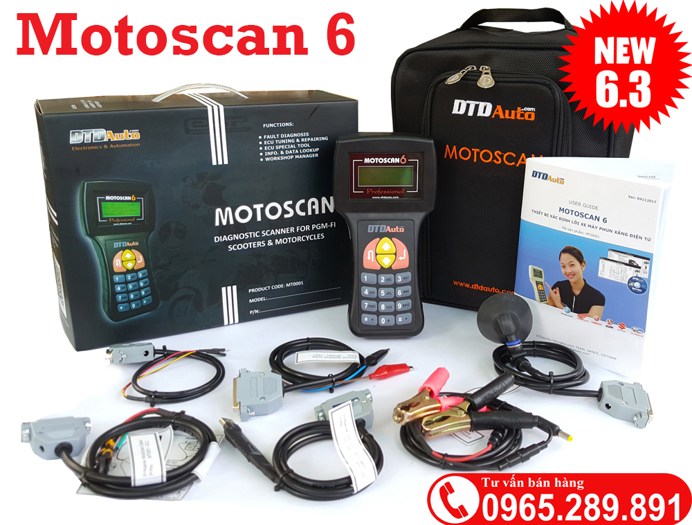 Máy đọc xóa lỗi xe máy Motoscan 6.3