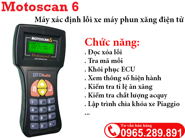 Máy đọc xóa lỗi xe máy Motoscan 6