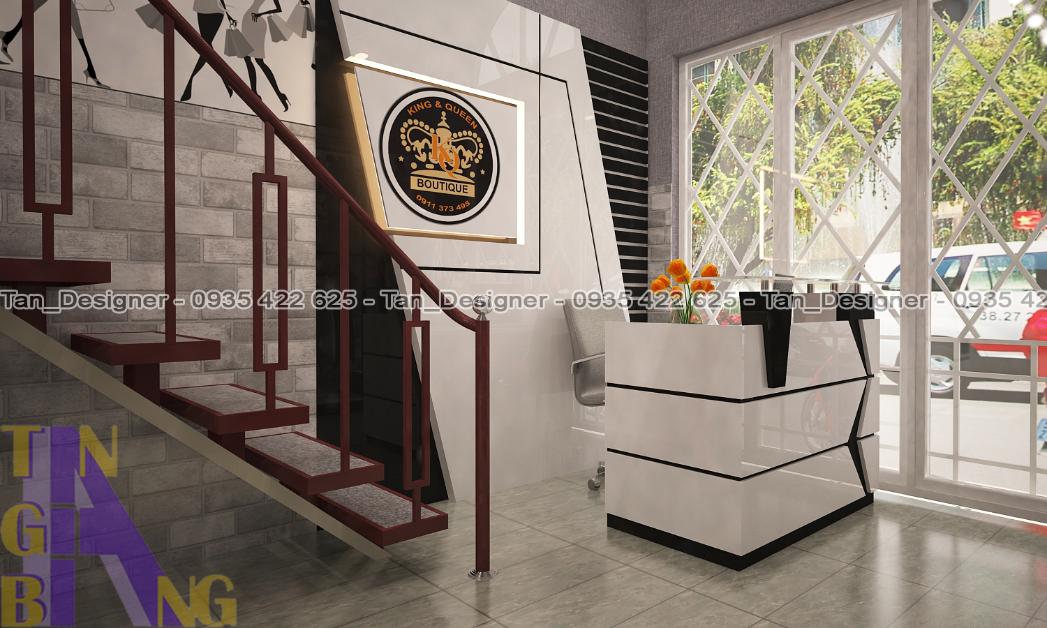 Thiết kế và thi công shop thời trang KING & QUEEN