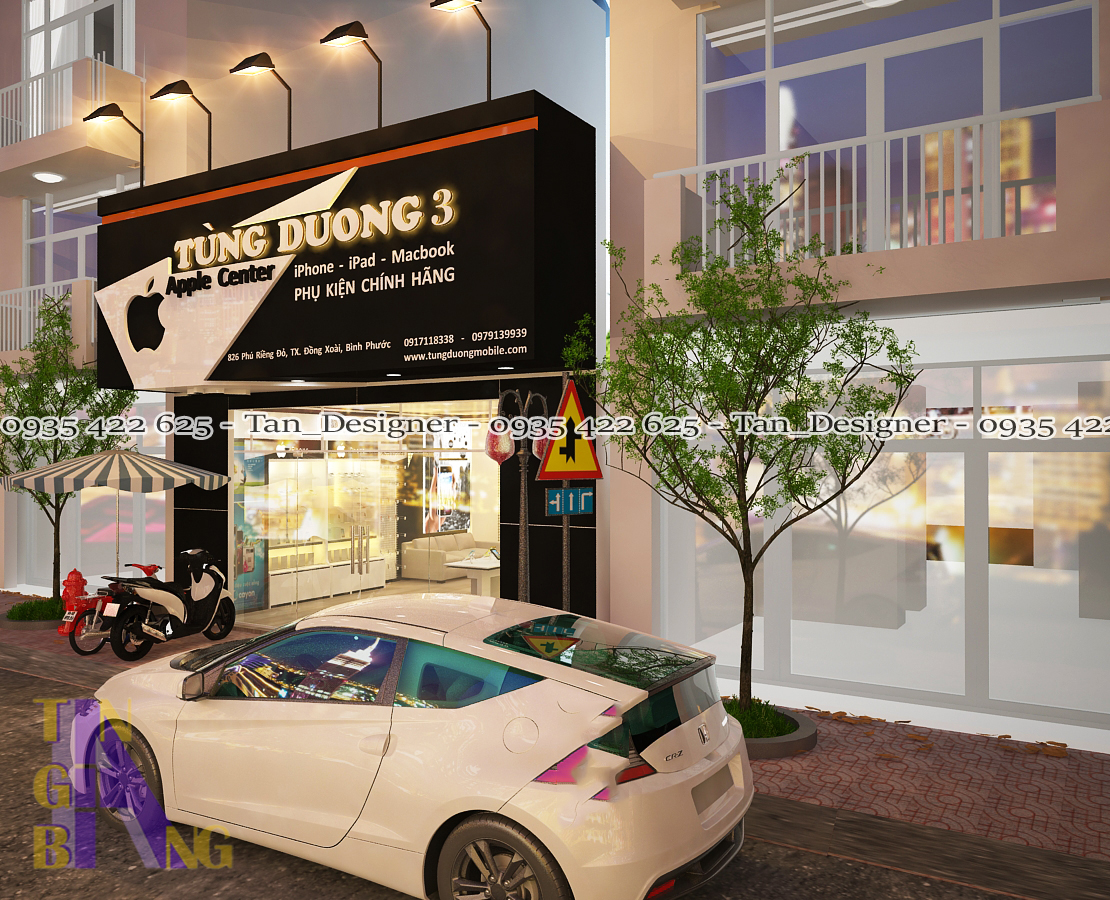 Thiết kế và thi công shop điện thoại Tùng Dương 3