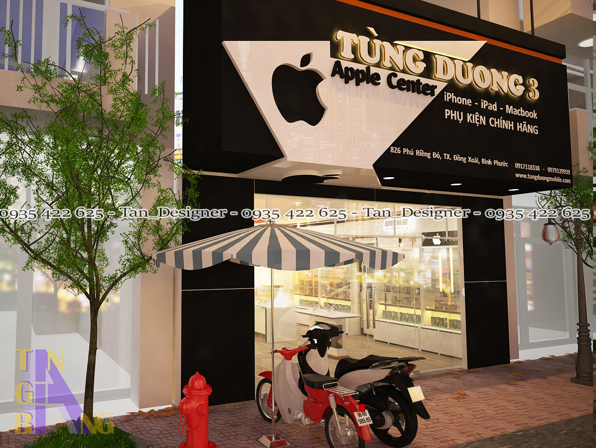 Thiết kế và thi công shop điện thoại Tùng Dương 3