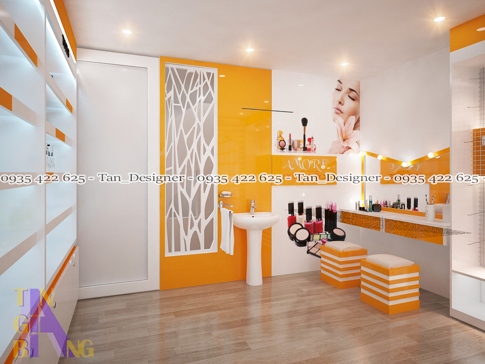 Thiết kế, thi công shop mỹ phẩm AMORE