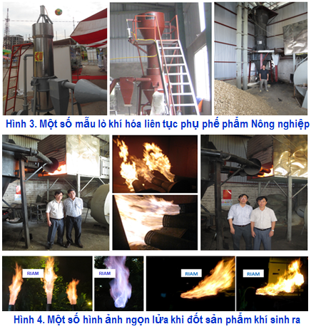 Hệ thống thiết bị khí hóa liên tục quy mô công nghiệp sử dụng nguyên liệu từ các phụ, phế phẩm nông nghiệp (vỏ trấu, lõi ngô)